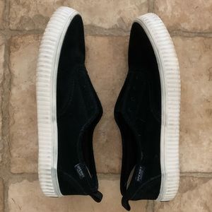 Sperry Top-Sider Women’s Black Suede Boat Shoes